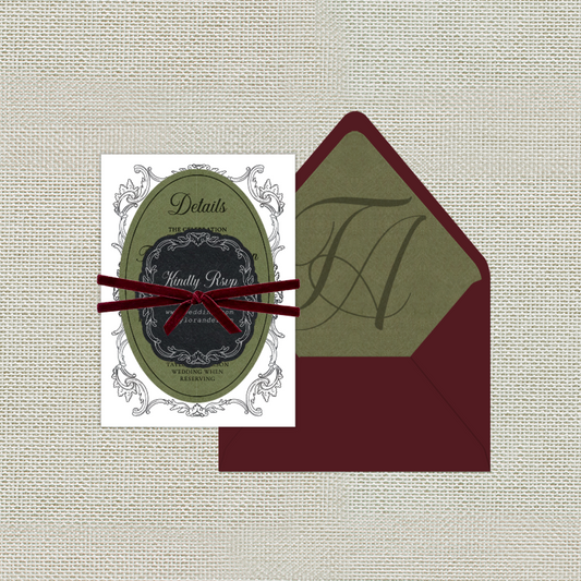 Sage Green Wedding Invitation Set