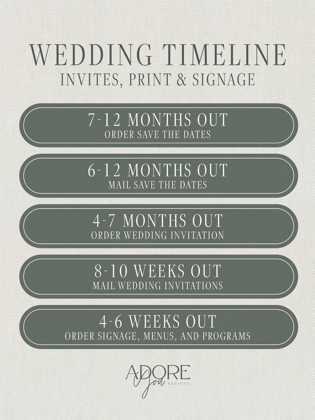 Your Wedding Stationery Timeline - When to Order Your Save-the-Dates, Invitations &amp; Day-of Details